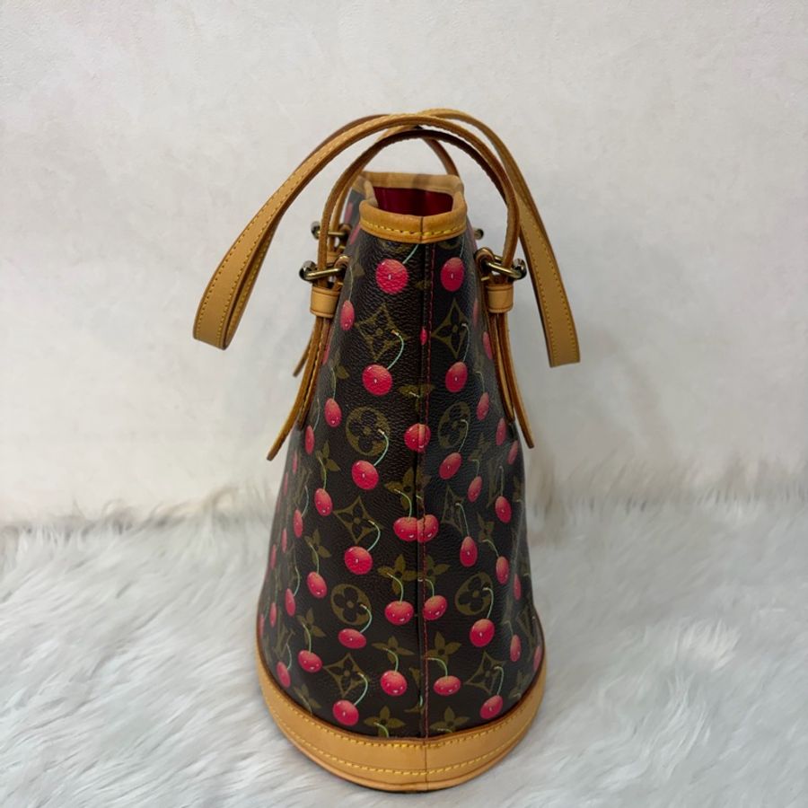 LOUIS VUITTON Bucket M95012 村上隆 櫻桃 水桶包 手提包 肩背包-3
