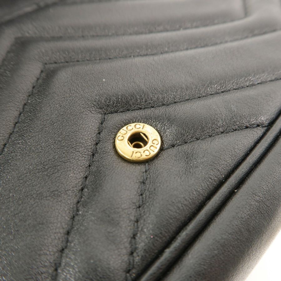GUCCI 牛皮皮革GG Marmont Super Mini鏈帶肩背袋-16