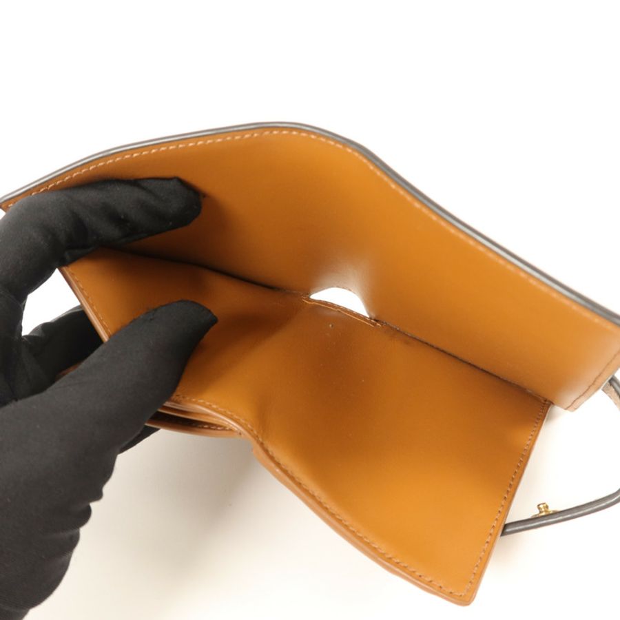 CELINE 塗層帆布Small Strap Triomphe Wallet錢包-6