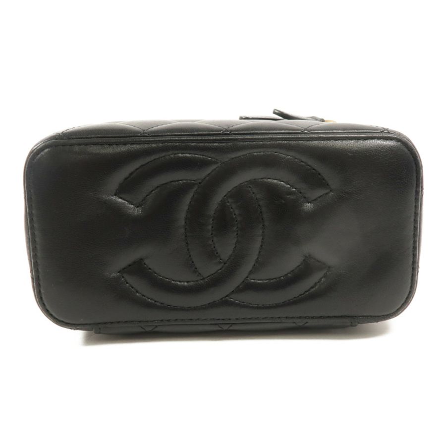 CHANEL 羊皮皮革Vanity Case鏈帶肩背袋-3