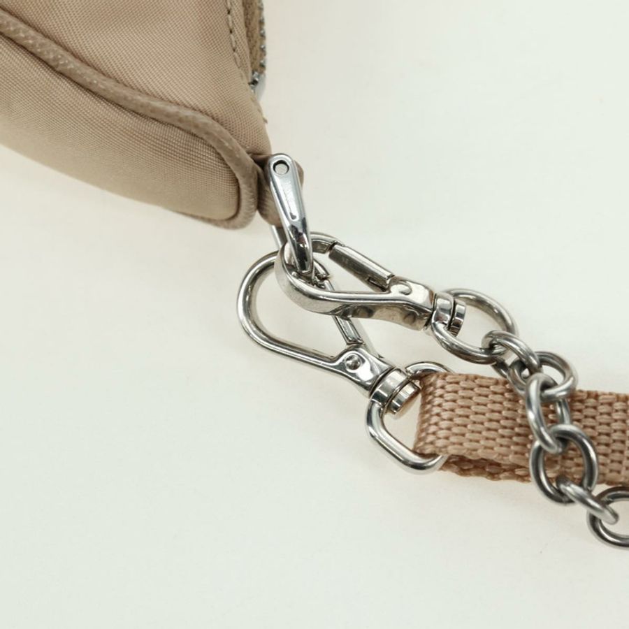【日本直送】PRADA 尼龍雙肩包 米色 銀色 正品 179223M-19