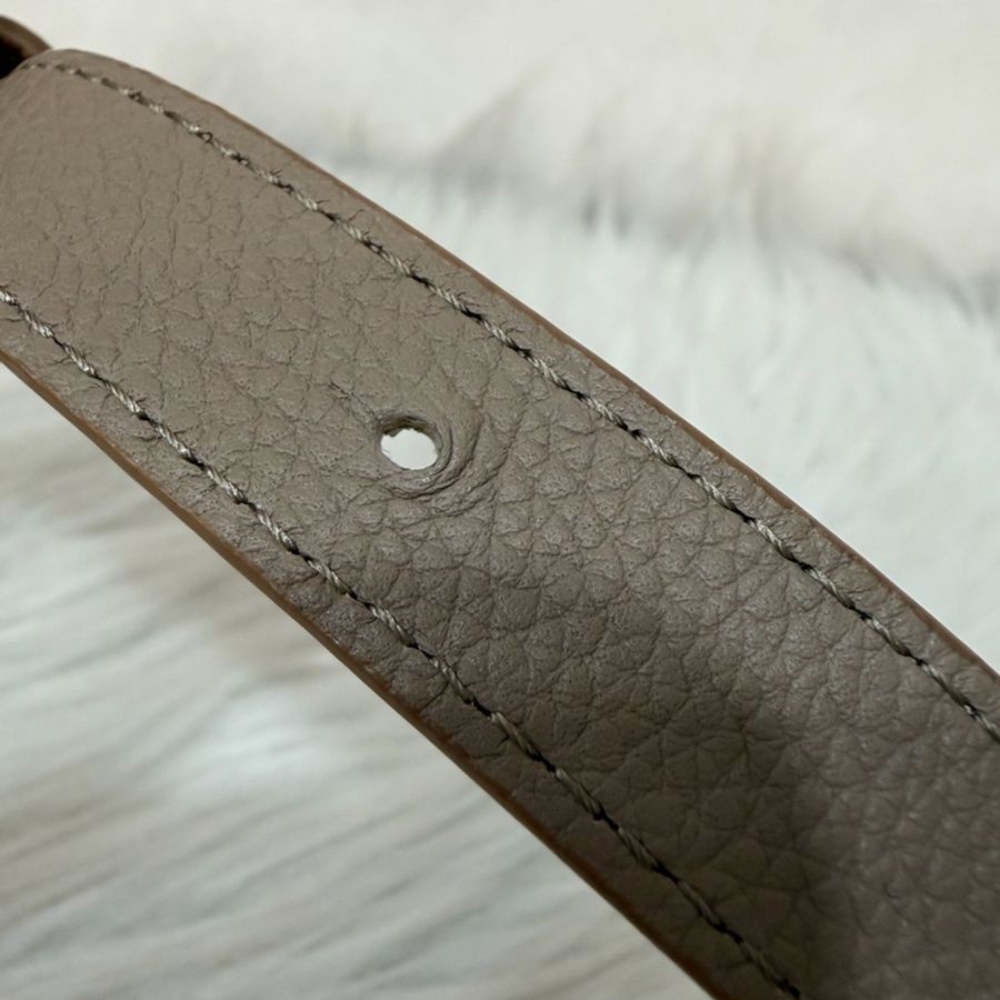 LOEWE 軟面小牛皮 mini 沙色 Pebble 金釦 水桶包 手提包 斜背包-53