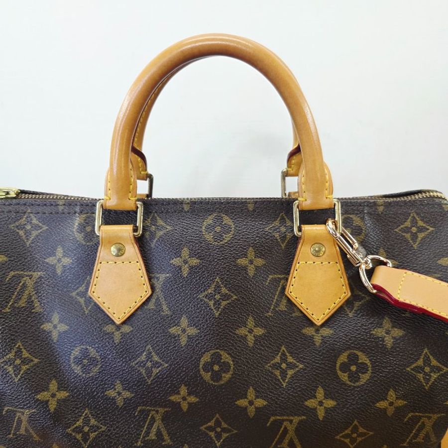 一顆漂亮的 Louis Vuitton LV   原花 Speedy30 明星人手一顆 /母親節感恩月活動 贈精美可調式斜背帶 /Monogram皮革手提包 /波士頓包-7