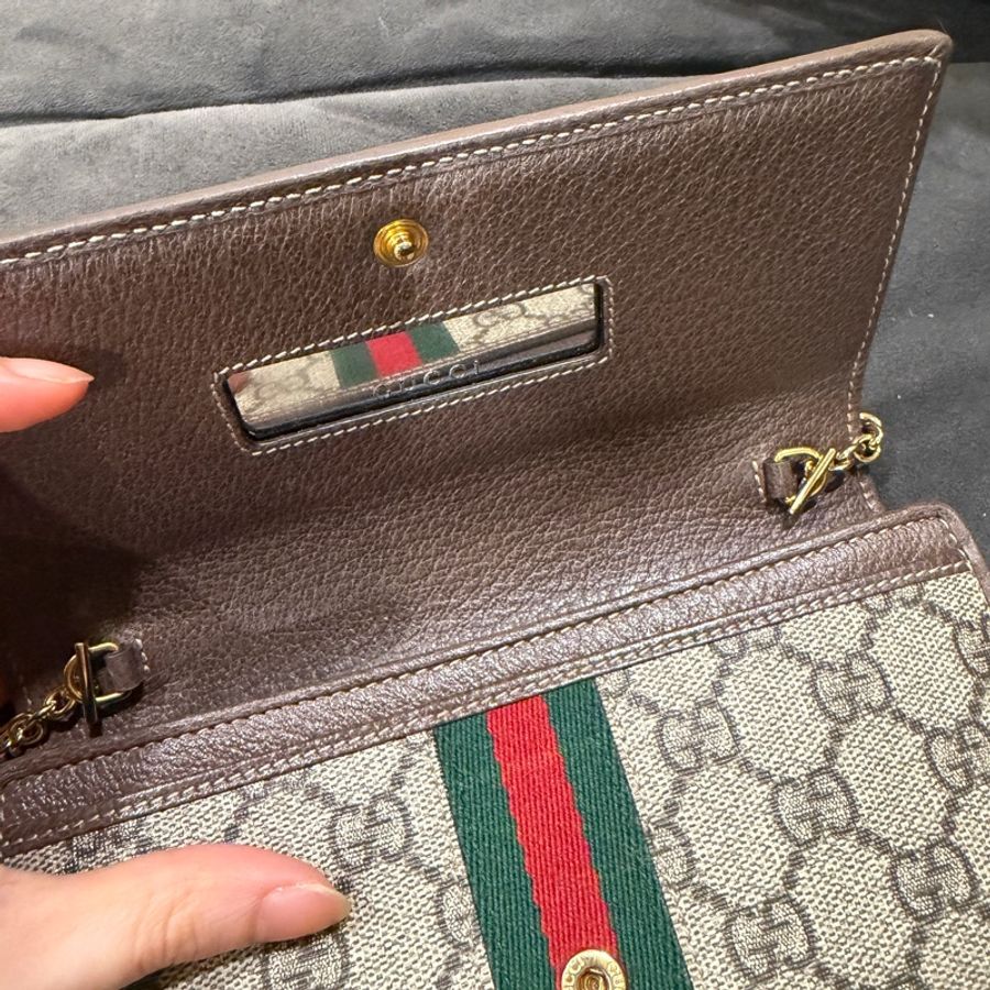 99新🈶購證❤️ gucci #老花 #鏈條包 #woc #手機包-10