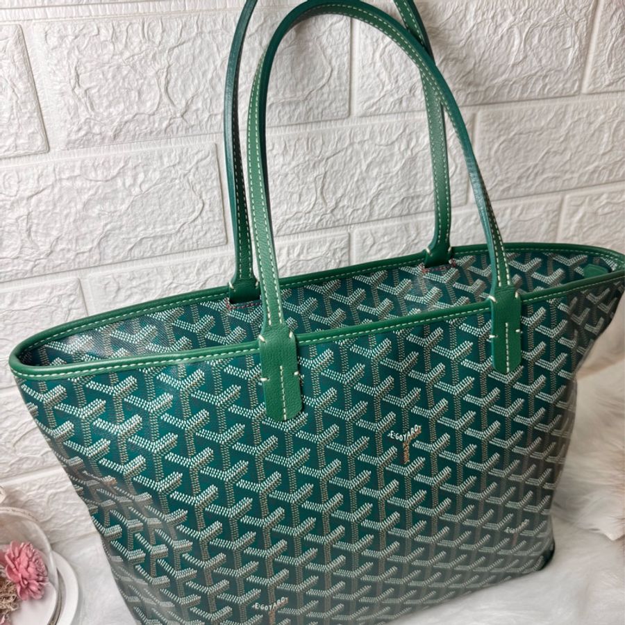 GOYARD- pm 綠荖花拉鍊托特包-2
