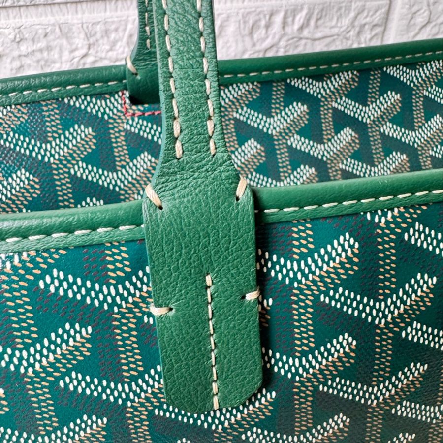 GOYARD- pm 綠荖花拉鍊托特包-18