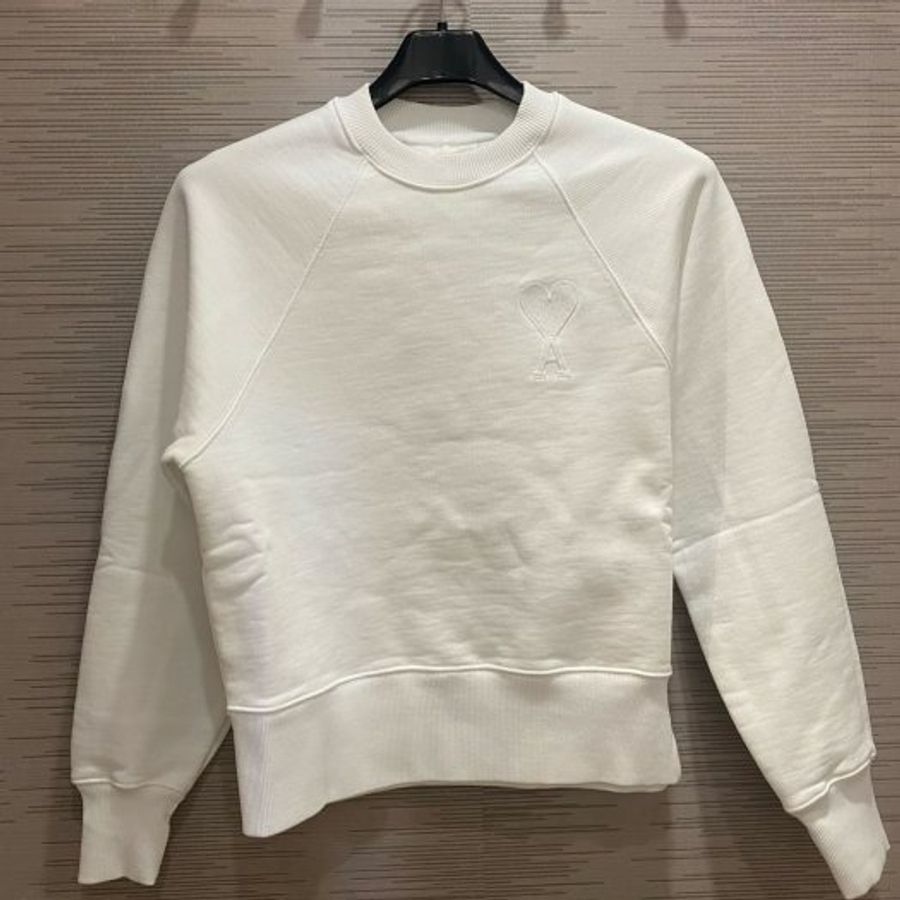💎Han's house精品服飾💎 AMI PARIS 愛心 刺繡 衛衣 大學T 葡萄牙製 男女共穿 現貨 女 XXS-2