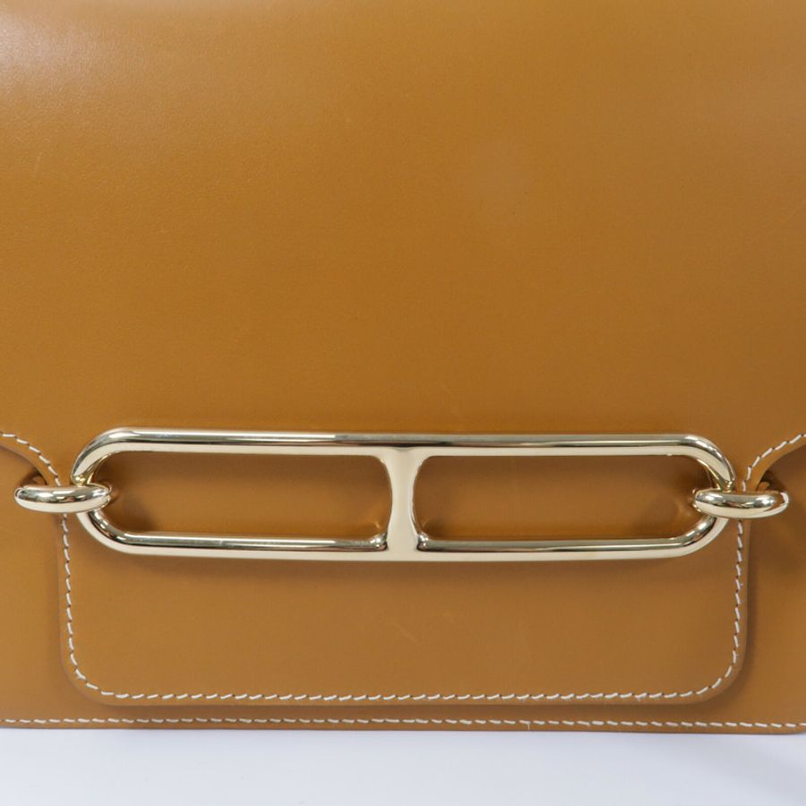 HERMES Barenia皮革Roulis 23肩背袋Naturel-6