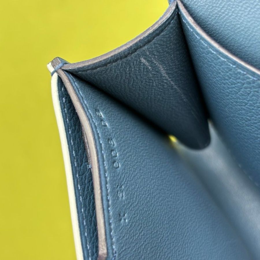 ::Hermès:: Passant Compact Wallet 霧藍色功能卡包 鈔票零錢包 短夾-16