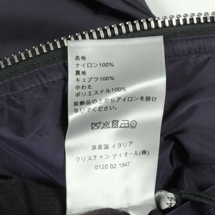 Dior 男士尼龍夾克，海軍藍/黑色，二手。-3