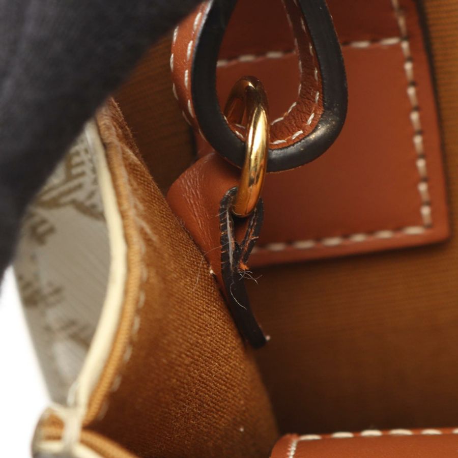 CELINE Mini Vertical Cabas Triomphe 斜背包 194372 帆布皮革二手-8