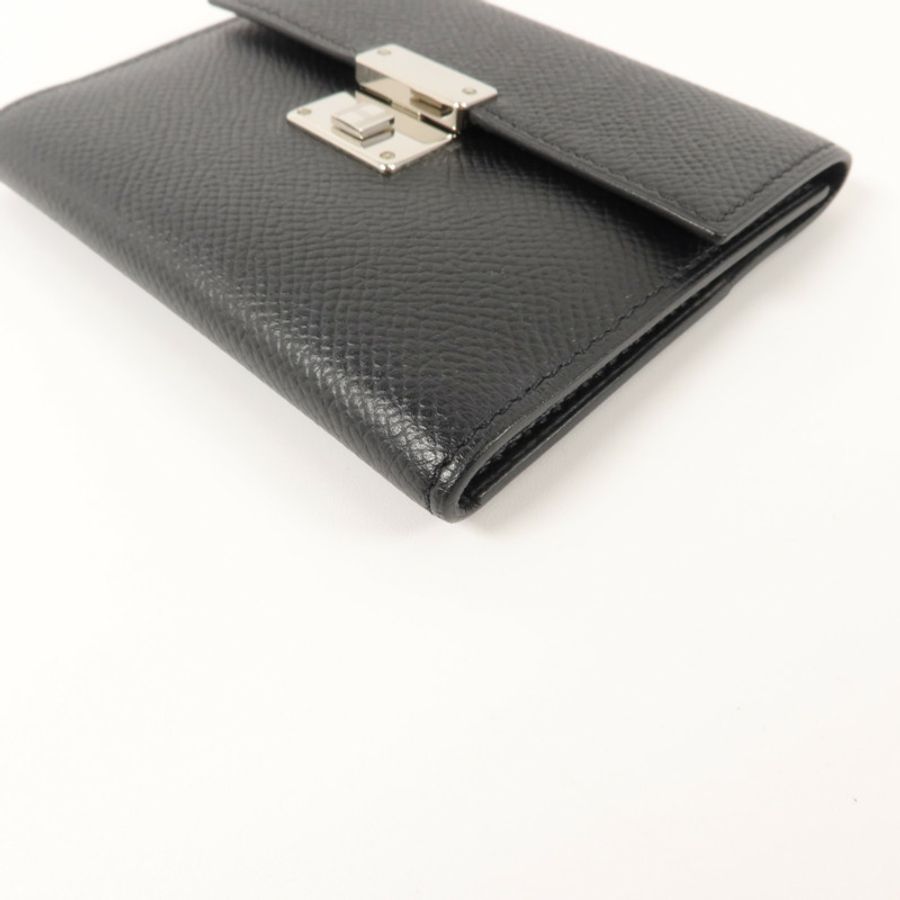 HERMES Epsom皮革Clic 16 Card Holder卡片套Noir-8
