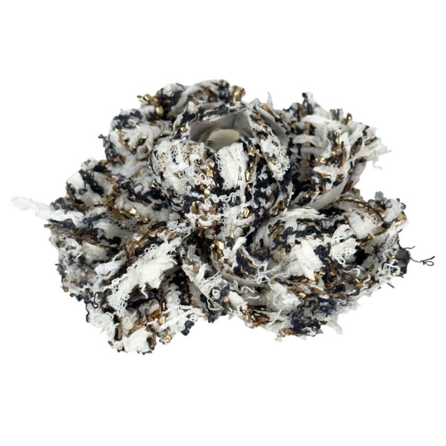 CHANEL 粗花呢 山茶花 胸針-4