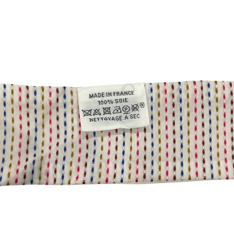 HERMES 愛馬仕 CHEVALOSCOPE POINTILLE TWILLY 絲巾 真絲 白色系-3