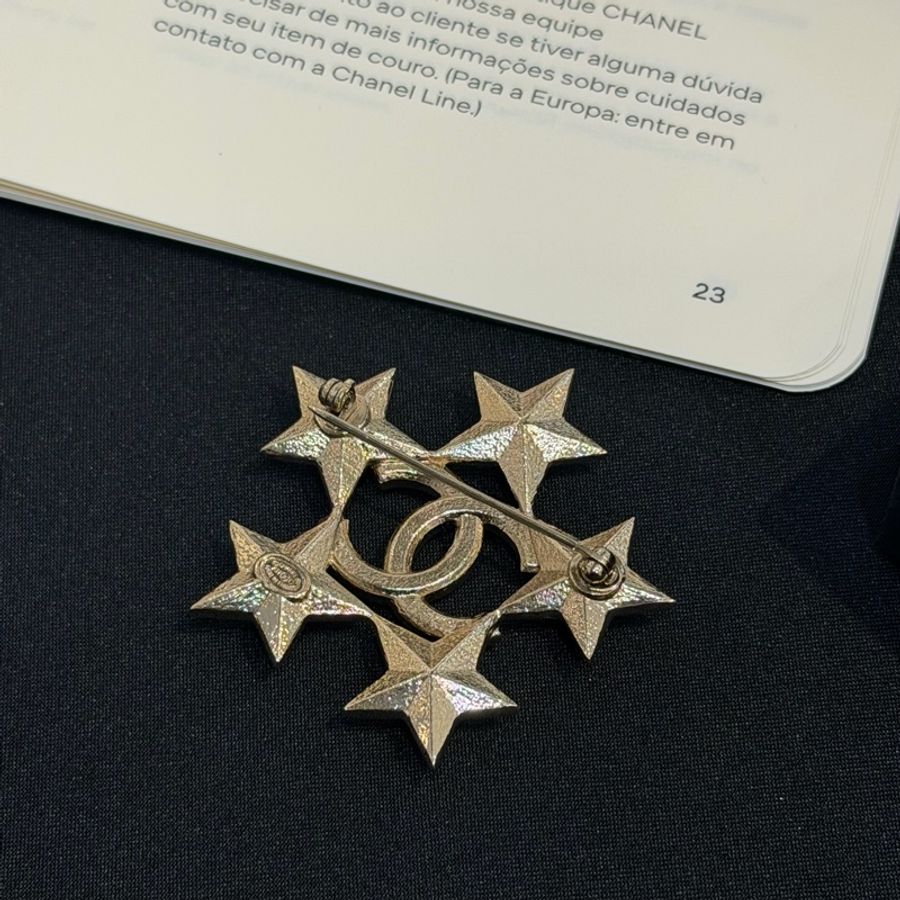 CHANEL  五星水晶胸針-5