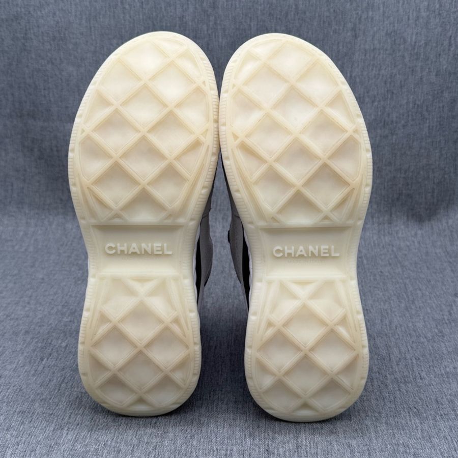 Chanel 香奈兒 23K熊貓拼色麂皮低幫運動鞋 36碼-5