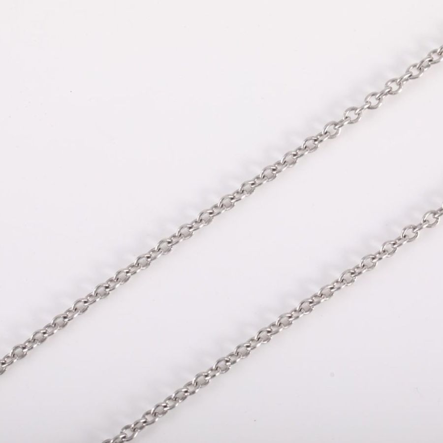 TIFFANY&CO 鑽石pt950PAPERFLOWERS三葉草花朵滿鑽項鏈-3