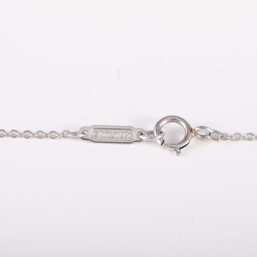TIFFANY&CO 鑽石pt950PAPERFLOWERS三葉草花朵滿鑽項鏈-4