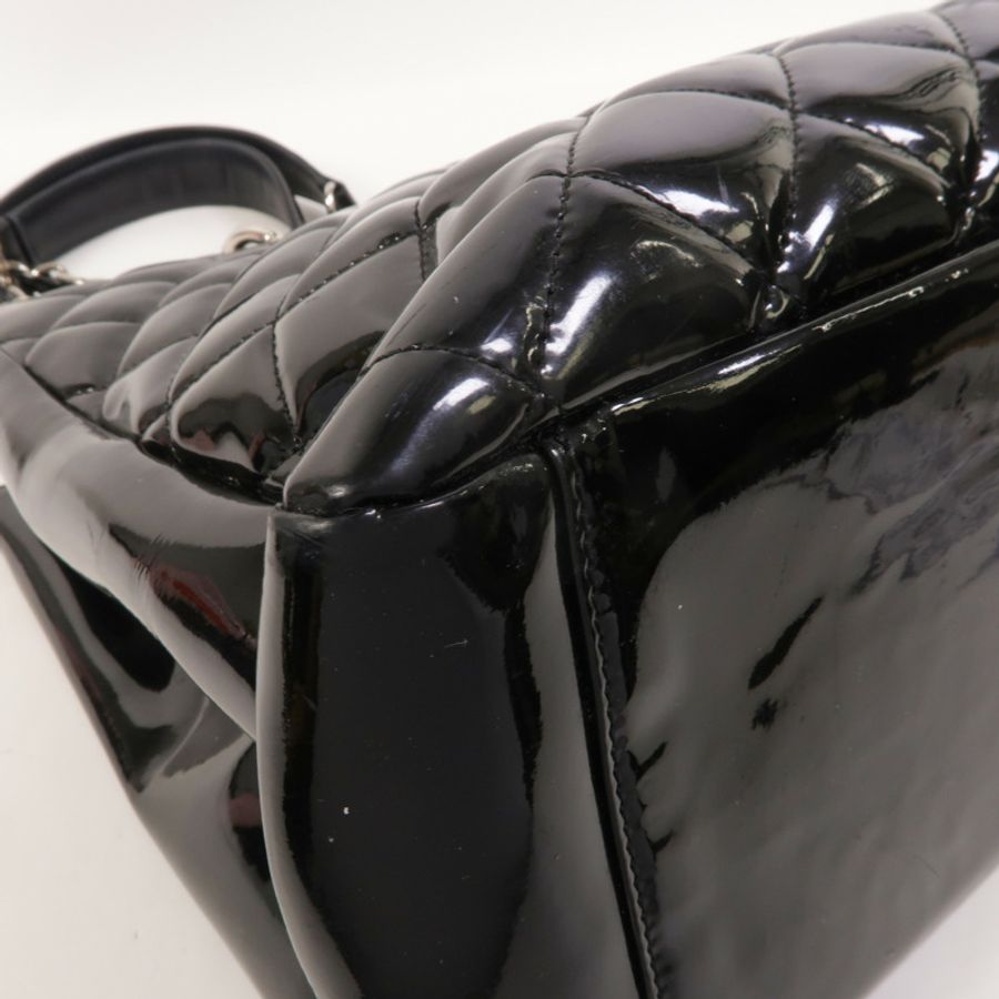 CHANEL 漆皮皮革GST Grand Shopping Tote Bag鏈帶肩背袋-11