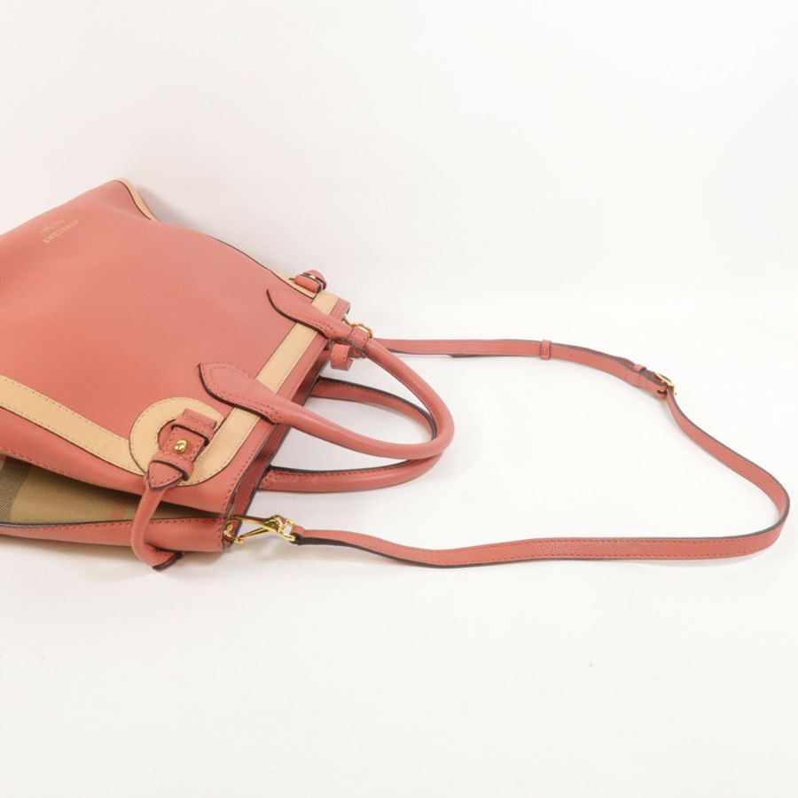 BURBERRY 牛皮皮革Banner Tote Medium手挽肩背兩用袋-8