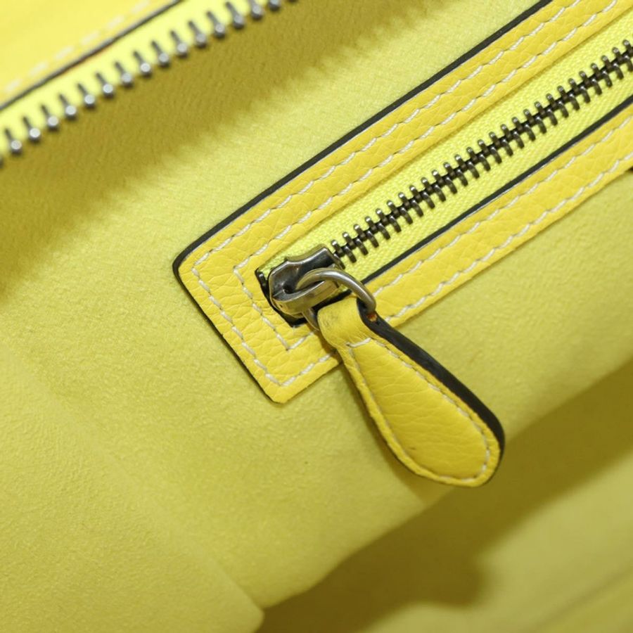 【日本直送】CELINE Luggage Mini Shopper 手提包 皮革 黃色 正品 ep14591V-24