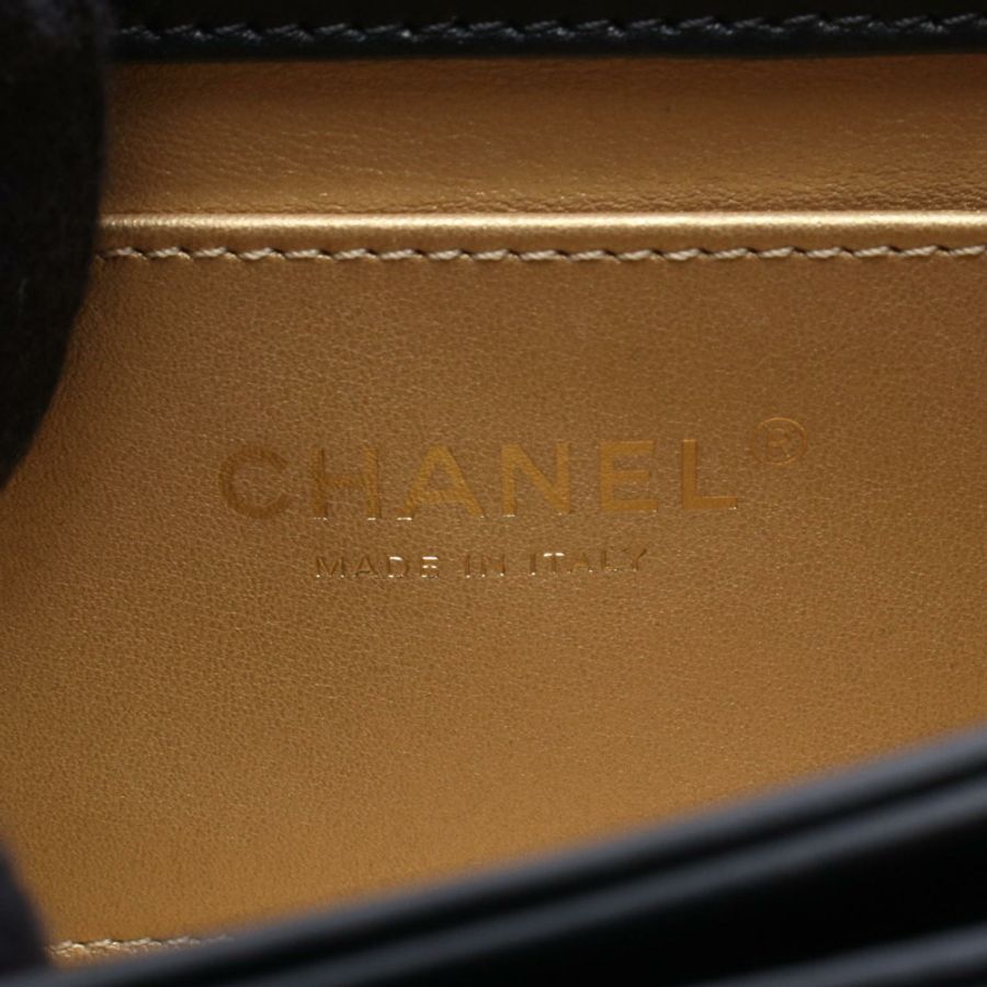 香奈兒 (CHANEL) 絎縫鏈條斜背包 AS1889 黑色皮革二手金色五金-3