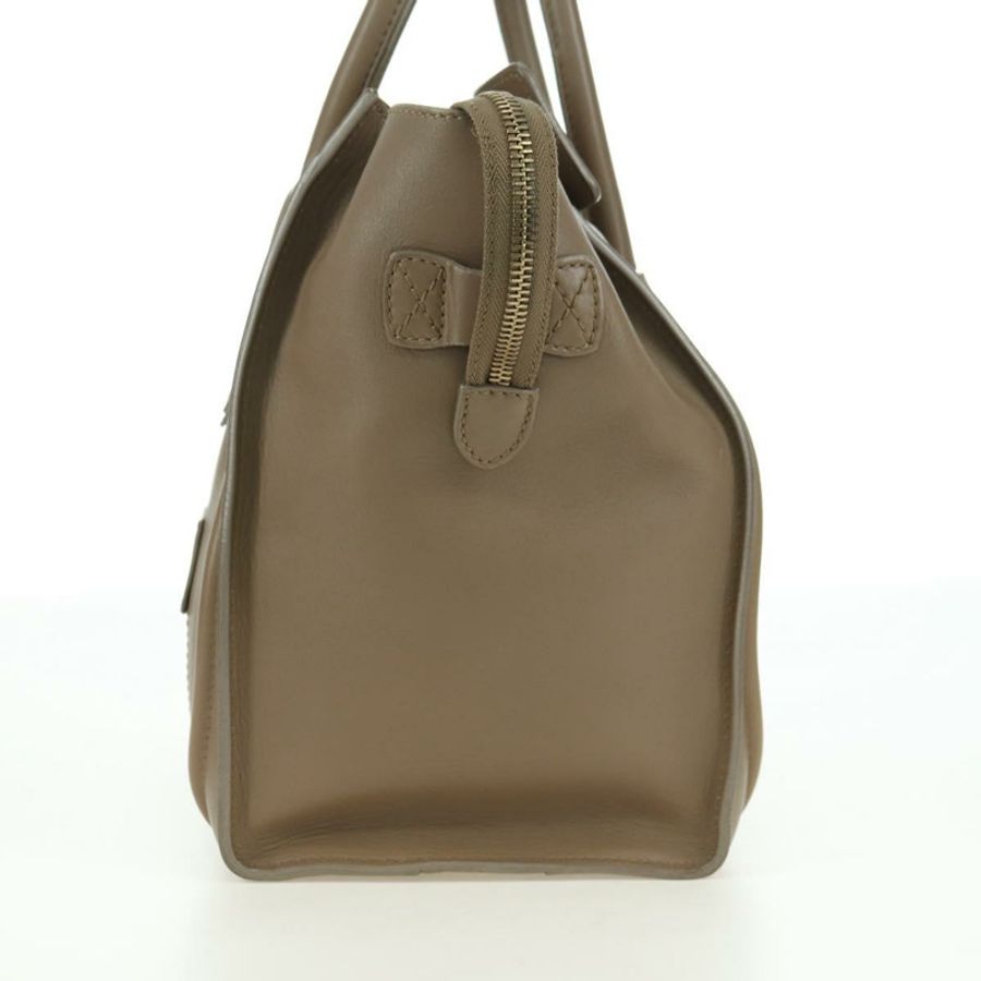 【日本直送】CELINE Luggage Mini Shopper 手提包，米色金色皮革，正品 am11586V-2