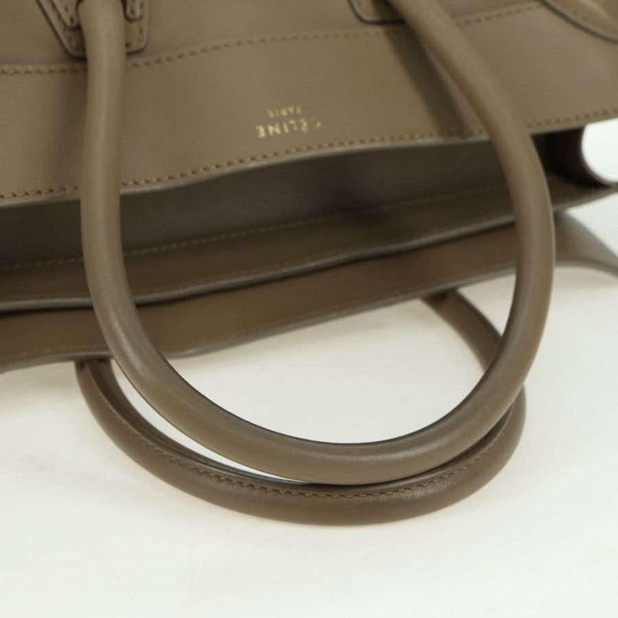 【日本直送】CELINE Luggage Mini Shopper 手提包，米色金色皮革，正品 am11586V-6