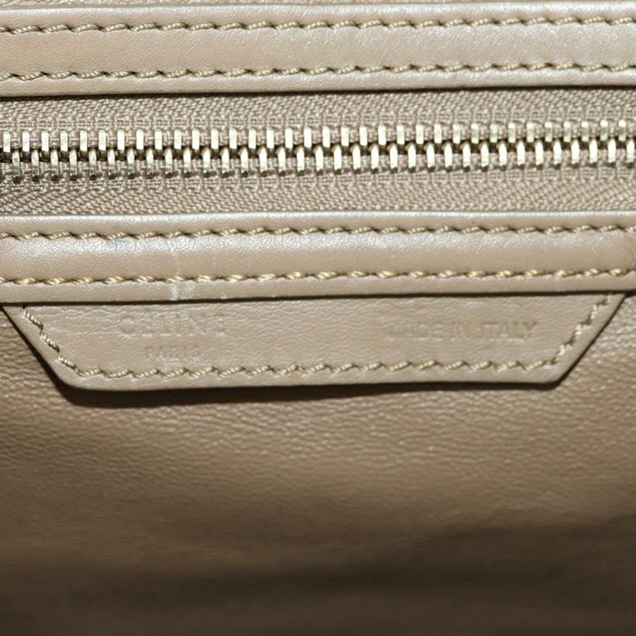 【日本直送】CELINE Luggage Mini Shopper 手提包，米色金色皮革，正品 am11586V-19