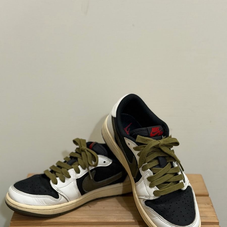 Travis Scott x Air Jordan 1 Low OG "Olive" 橄欖綠倒鉤-0