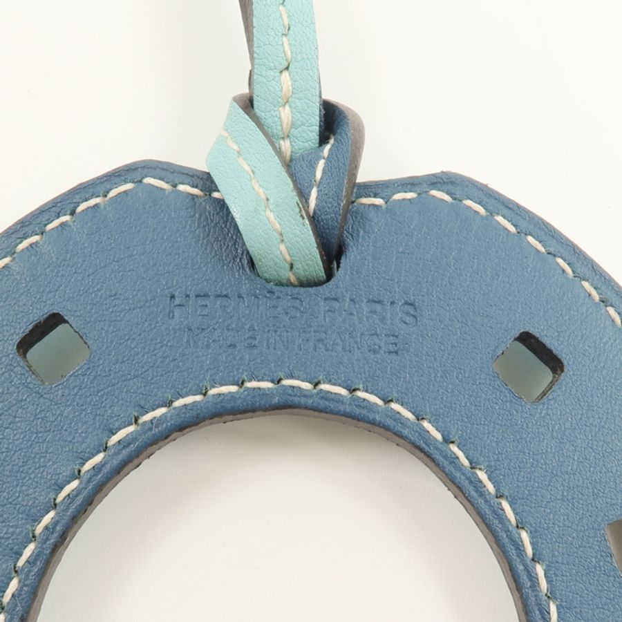 HERMES Swift皮革Paddock Horse Shoes Charm掛飾-5