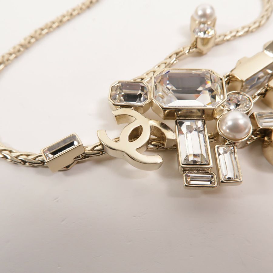 CHANEL 金屬/PVC Coco Mark Ribbon Choker項鍊-7