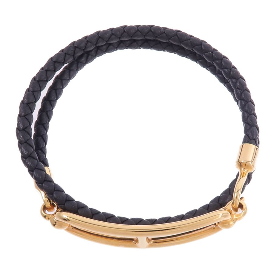HERMES Swift皮革Roulis Double Tour Bracelet手帶Noir-3
