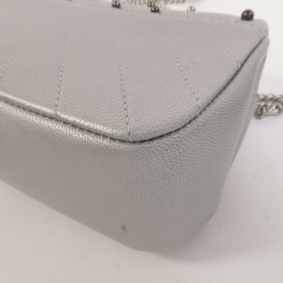 CHANEL 牛皮皮革Mini Flap Bag鏈帶肩背袋-12