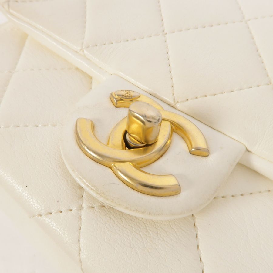 CHANEL 羊皮皮革Mini Flap Bag鏈帶肩背袋-9