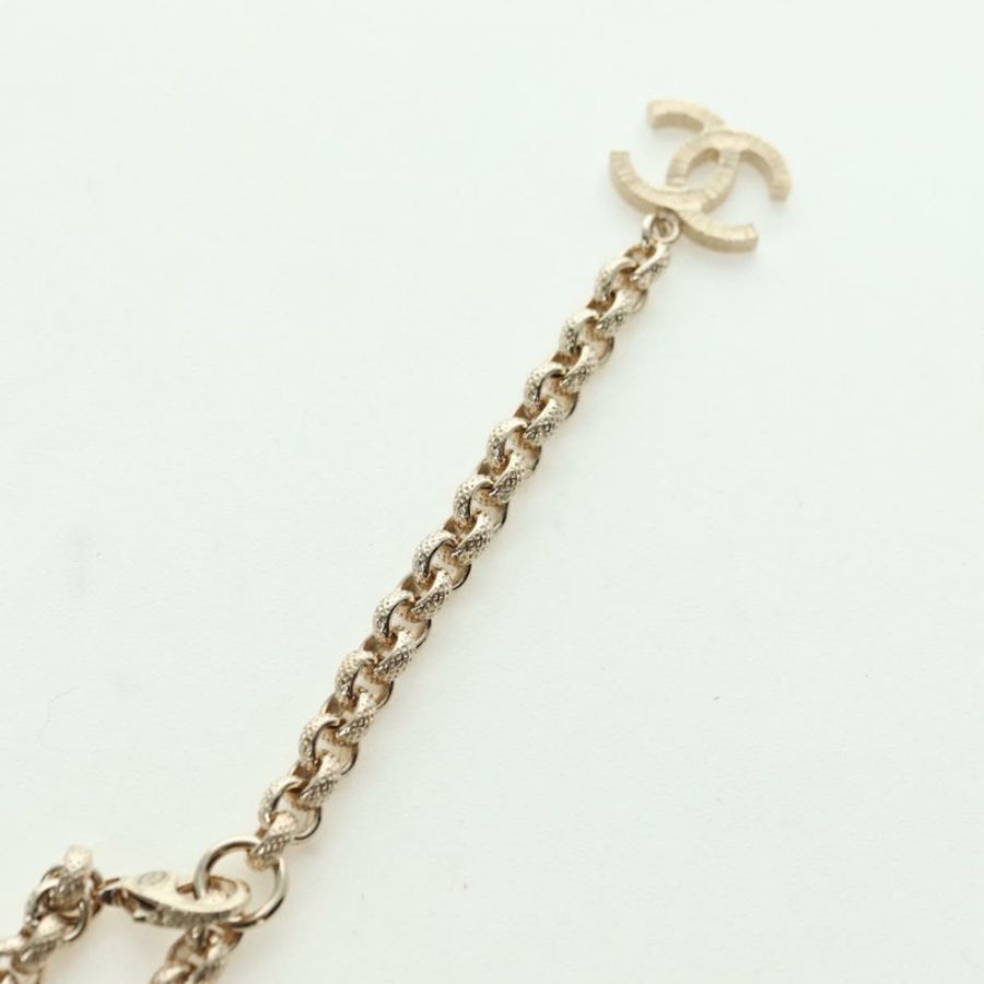 【日本直送】香奈兒 (CHANEL) 香檳金金屬 Logo 項鍊，CC 標誌，貨號 178801SM-6