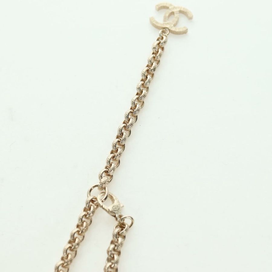 【日本直送】香奈兒 (CHANEL) 香檳金金屬 Logo 項鍊，CC 標誌，貨號 178801SM-16