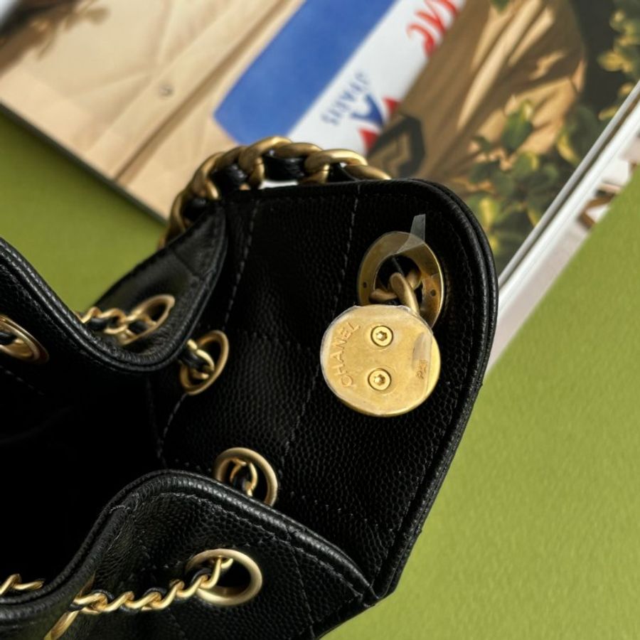 ::CHANEL:: 25 迷你包 AS5631 黑荔枝金釦25包 MINI HOBO 2025/26 Cruise-7