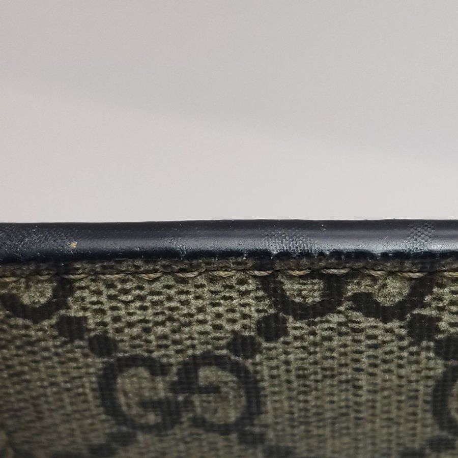 Gucci 牛皮虎頭雙G印花拉鍊手拿包-16