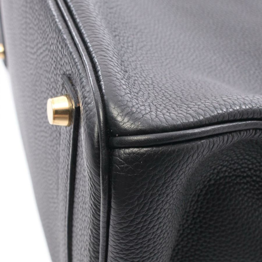 愛馬仕 Birkin 35 手提包，Togo 皮革，黑色，金色五金，二手，女士款-8