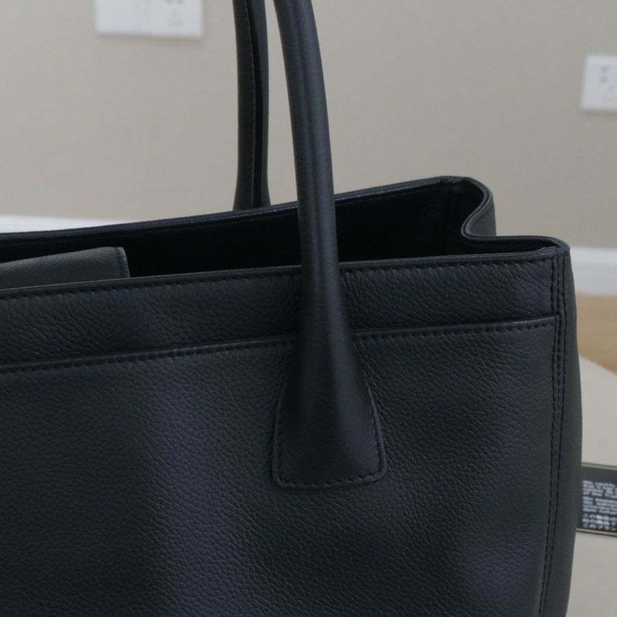 CHANEL香奈兒Cerf黑銀小號,粒紋牛皮,序號17,尺寸30*17*13,配件身份卡-5