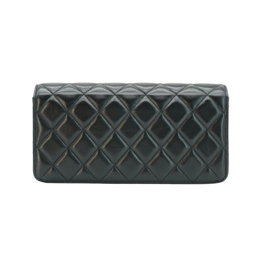 Chanel 展示品 金雙C菱格羊皮翻蓋斜背包(AS4053-黑)-3