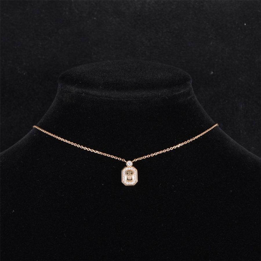 HARRY WINSTON 18K玫瑰金香水瓶項鏈小號-4