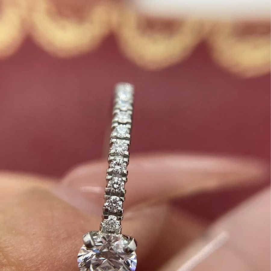 Cartier 卡地亚0.23克拉钻戒，净度：D，Pt950材质，23年购入，(原47码改46码）有盒子保卡-6