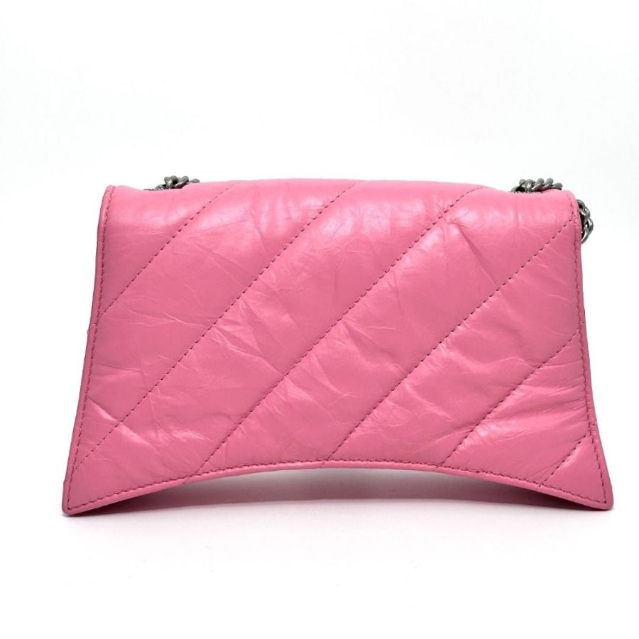 BALENCIAGA 粉色Crush 沙漏包 22*13*5  9新 配件塵袋-2