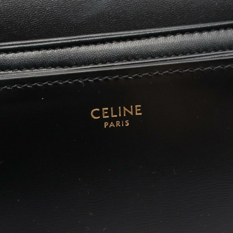 CELINE Teen Triomphe 斜背肩背包 188423BF4 黑色皮革 二手 女士-3