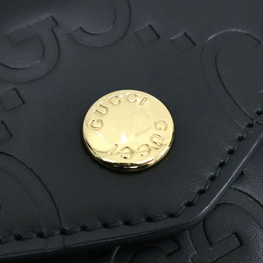 黑色牛皮 Jumbo GG 卡夾 名片夾【GUCCI 古馳】 772792-5