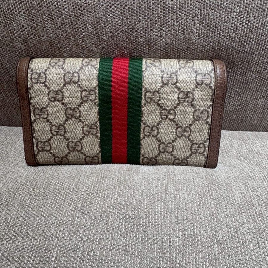 GUCCI  Ophidia GG 帆布長夾-1