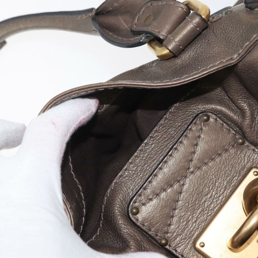 【日本直送】Chloe Paddington 手提包 皮革 金銀 正品 BA12531A-24