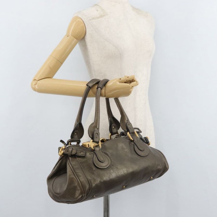 【日本直送】Chloe Paddington 手提包 皮革 金銀 正品 BA12531A-25
